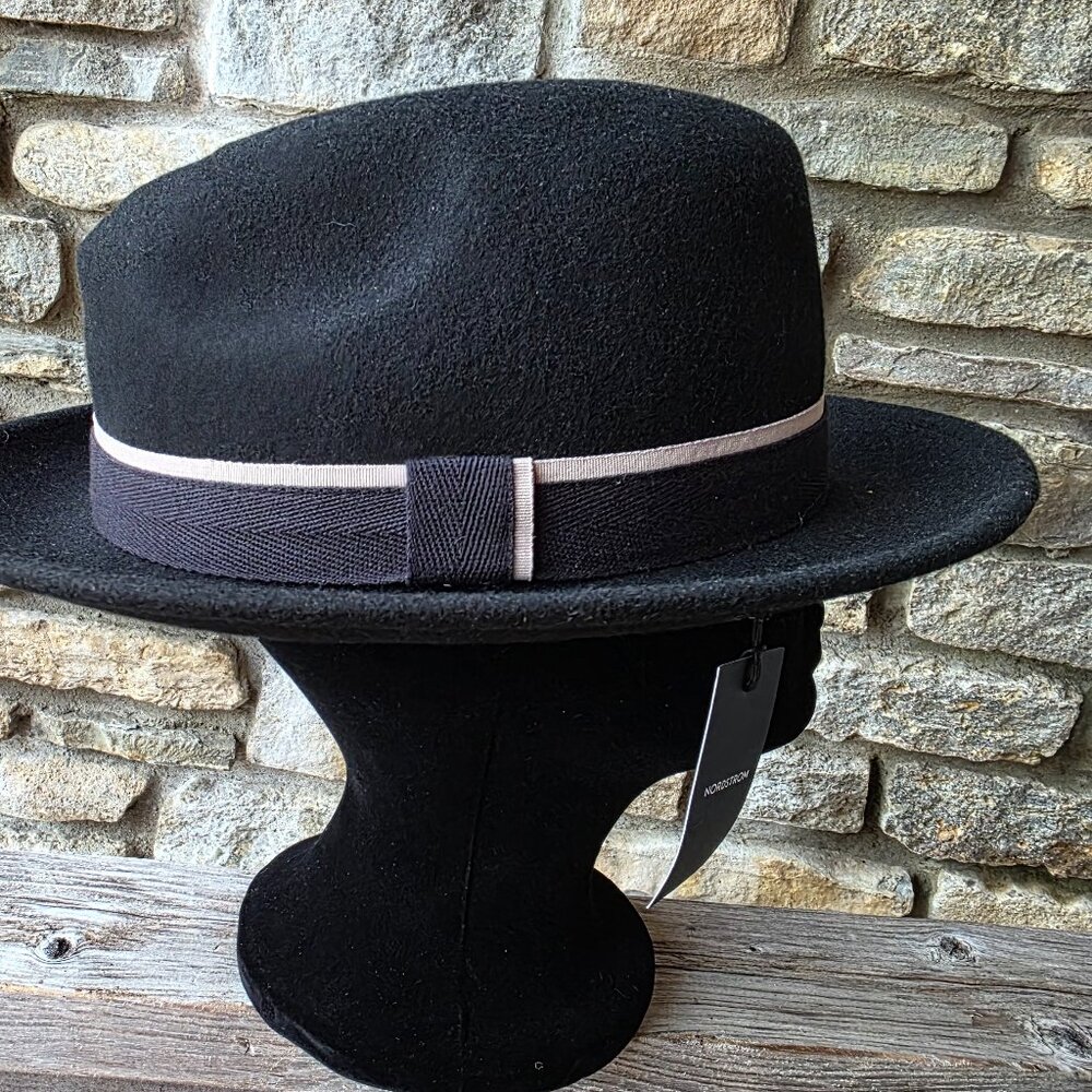 Black Fedora Nordstrom NWT XL - Picture 3 of 4